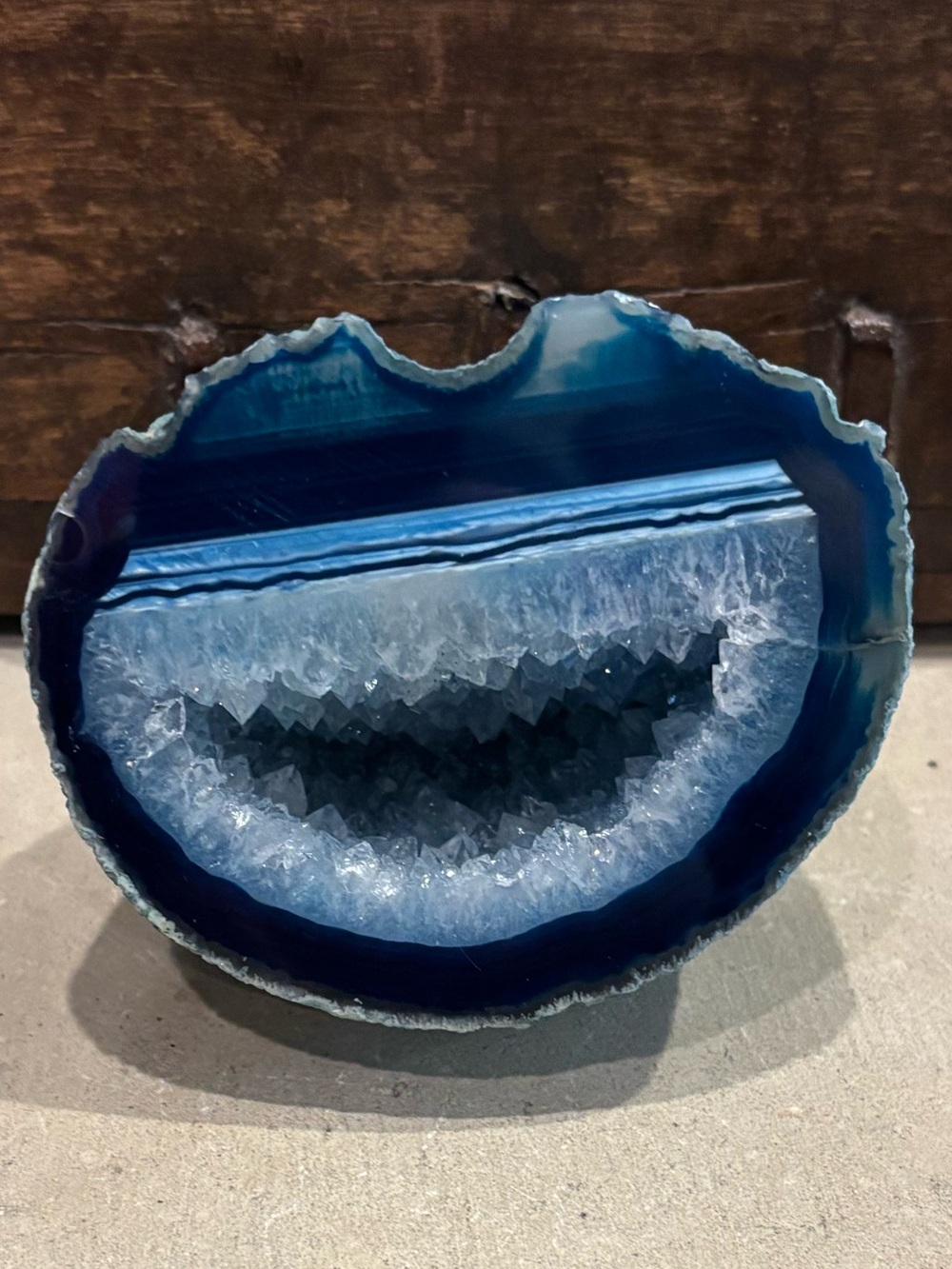 Blue Agate Geode - Picture 2 of 7